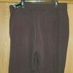 Kim Rogers brown straight leg trousers